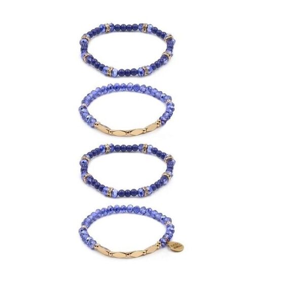 New~KINSLEY ARMELLE SET of (4) Indigo Stretch Bracelet Set~Retired Design~ - Picture 3 of 3